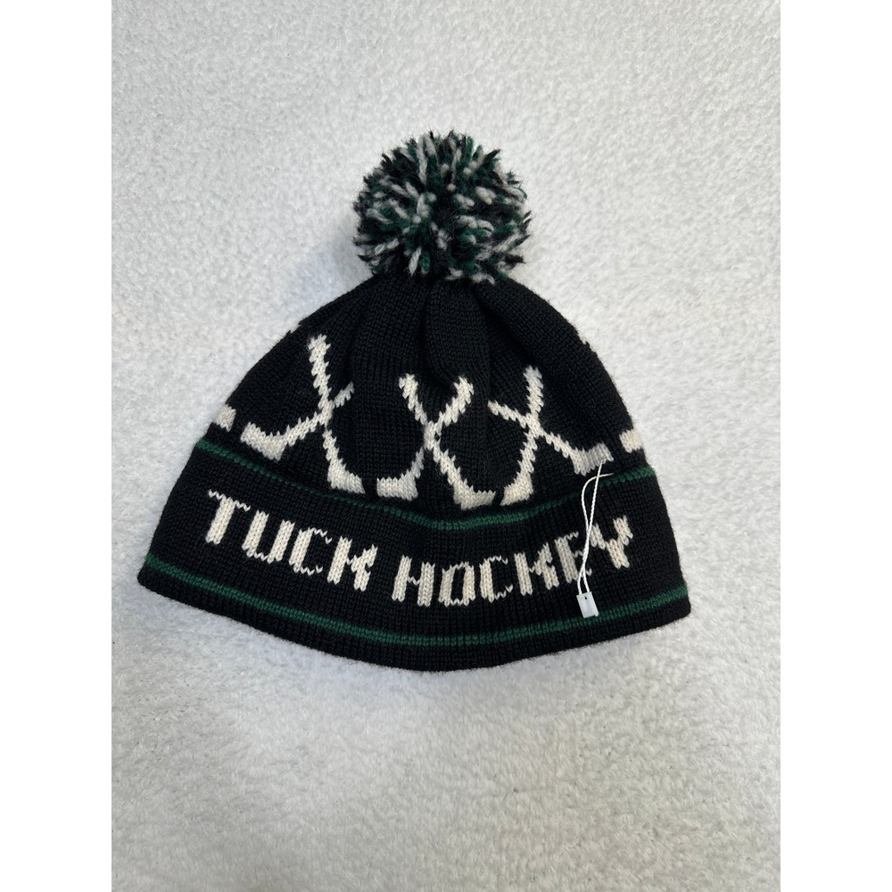Vermont Originals Tuck‎ Hockey Beanie Hat 100% Wool Pom Pom-New no tags-